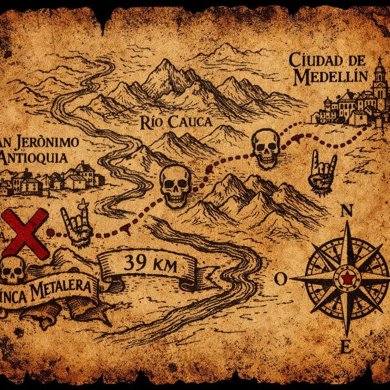 Mapa hacia La Finca Metalera